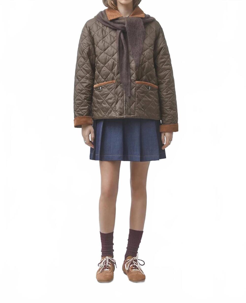 NEW SUNCOO two-tone quilted debut jacket in bourgogne